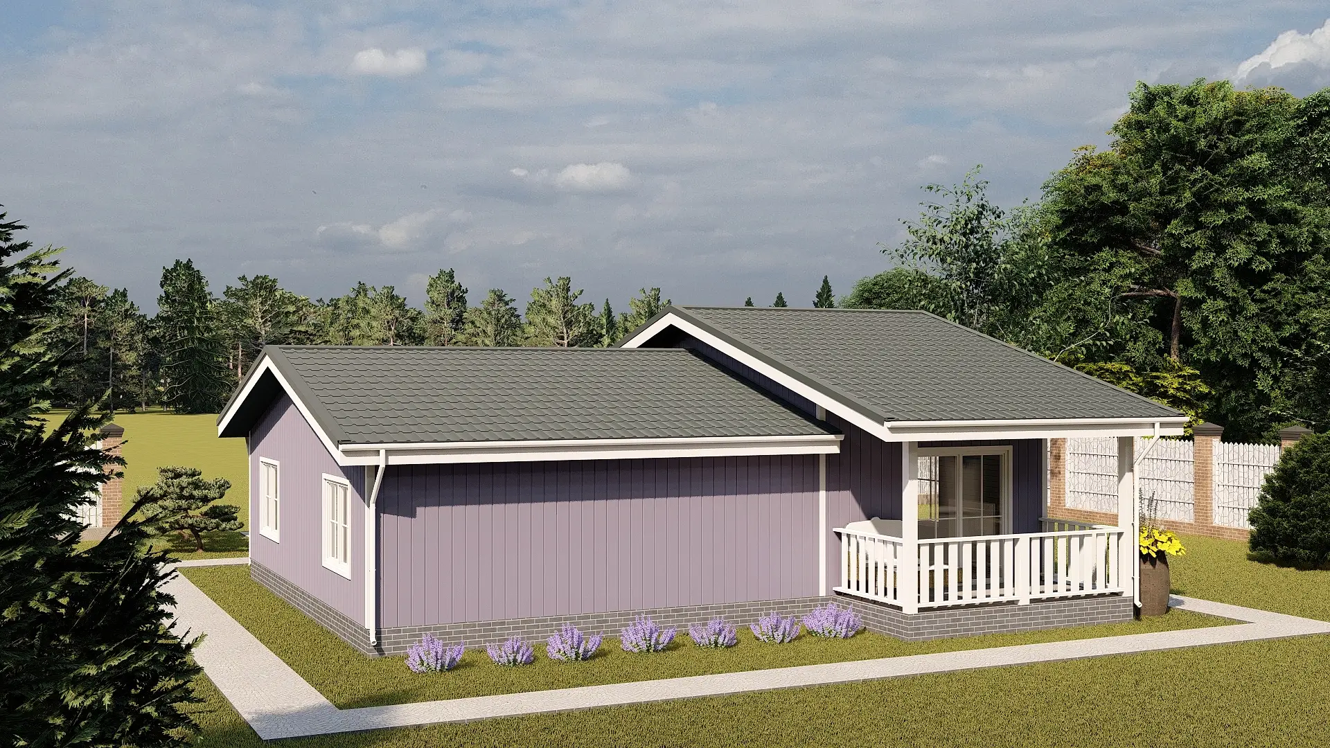 Каркасный дом 8,5х11 м «Маринино»