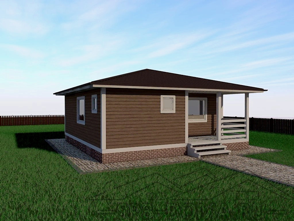 Сруб дома из профилированного бруса 8х8 м «Ульяновка»