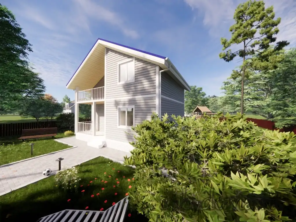 Каркасный дом 6х8 м «Кирилловское» Каркасный дом 6х8 м «Кирилловское»