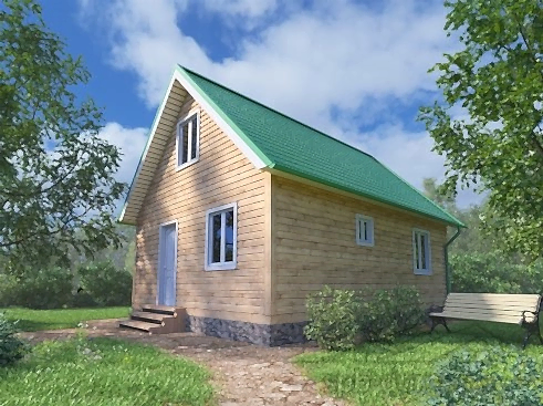 Сруб дома из профилированного бруса 6х8 м «Агалатово»