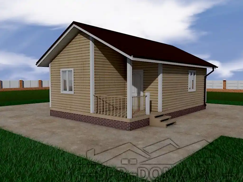 Сруб дома из профилированного бруса 6х9 м «Выборг»