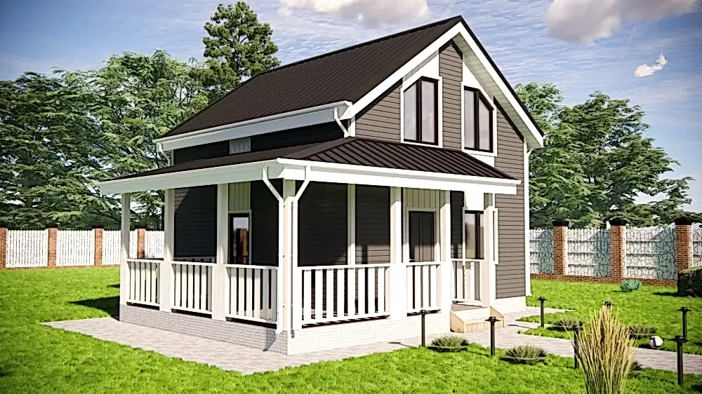 Каркасный дом 6х7 м «Осьмино»