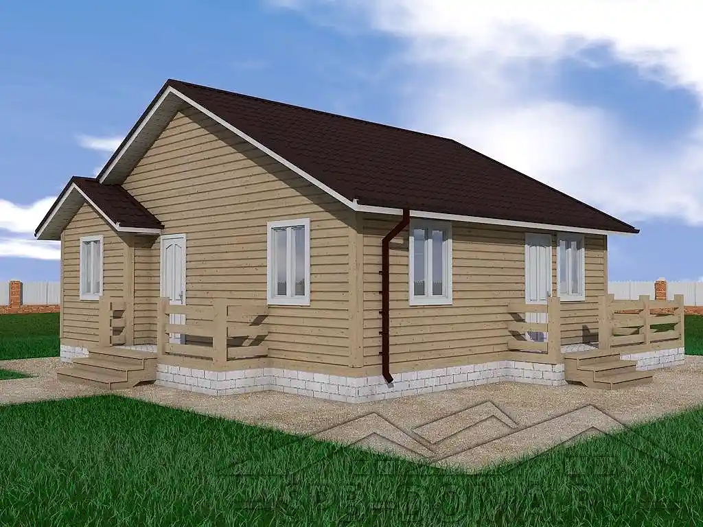 Сруб дома из профилированного бруса 9х9 м «Коккорево» Сруб дома из профилированного бруса 9х9 м «Коккорево»