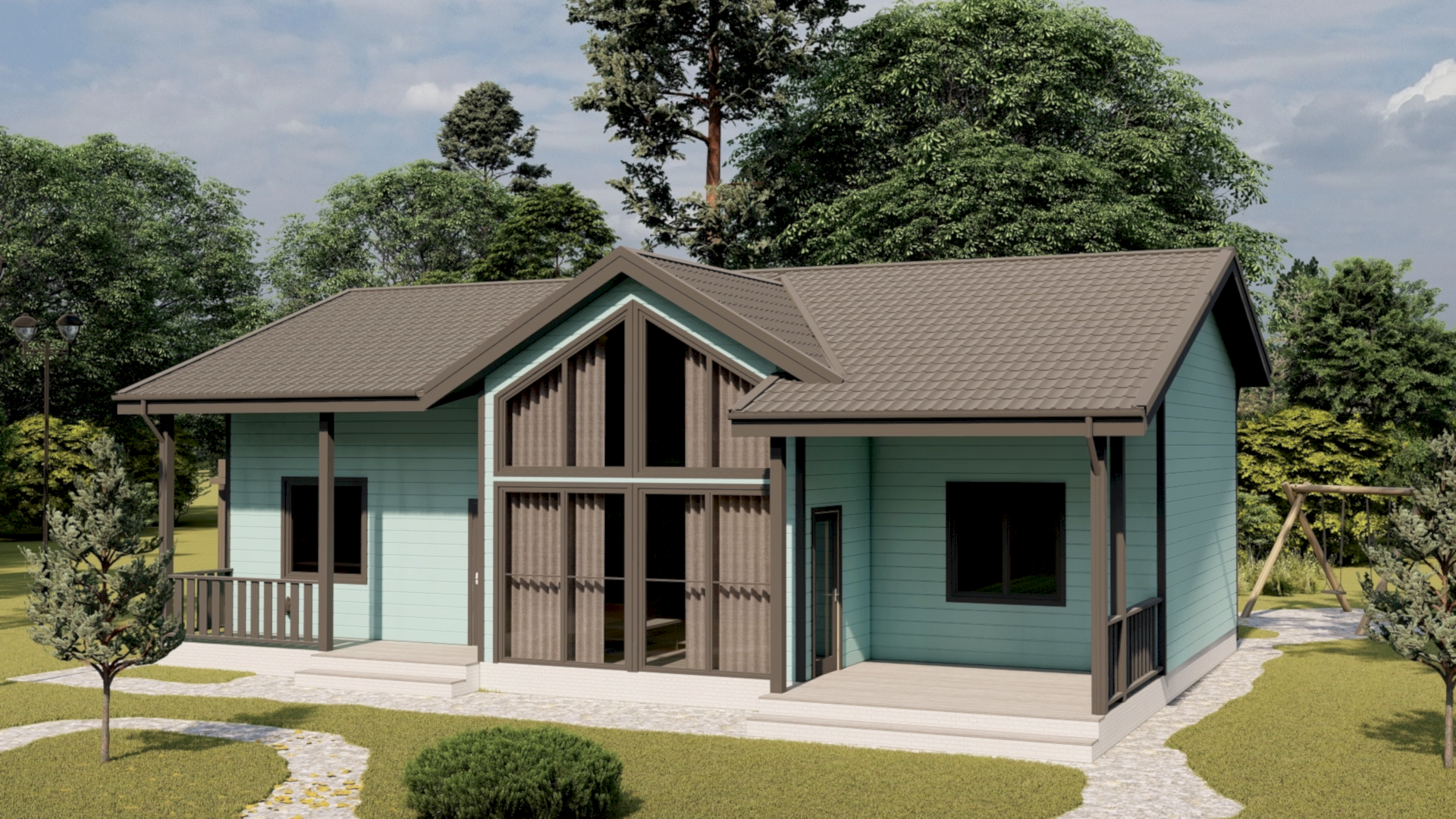 Каркасный дом 9х14 м "Михалево" Каркасный дом 9х14 м "Михалево"