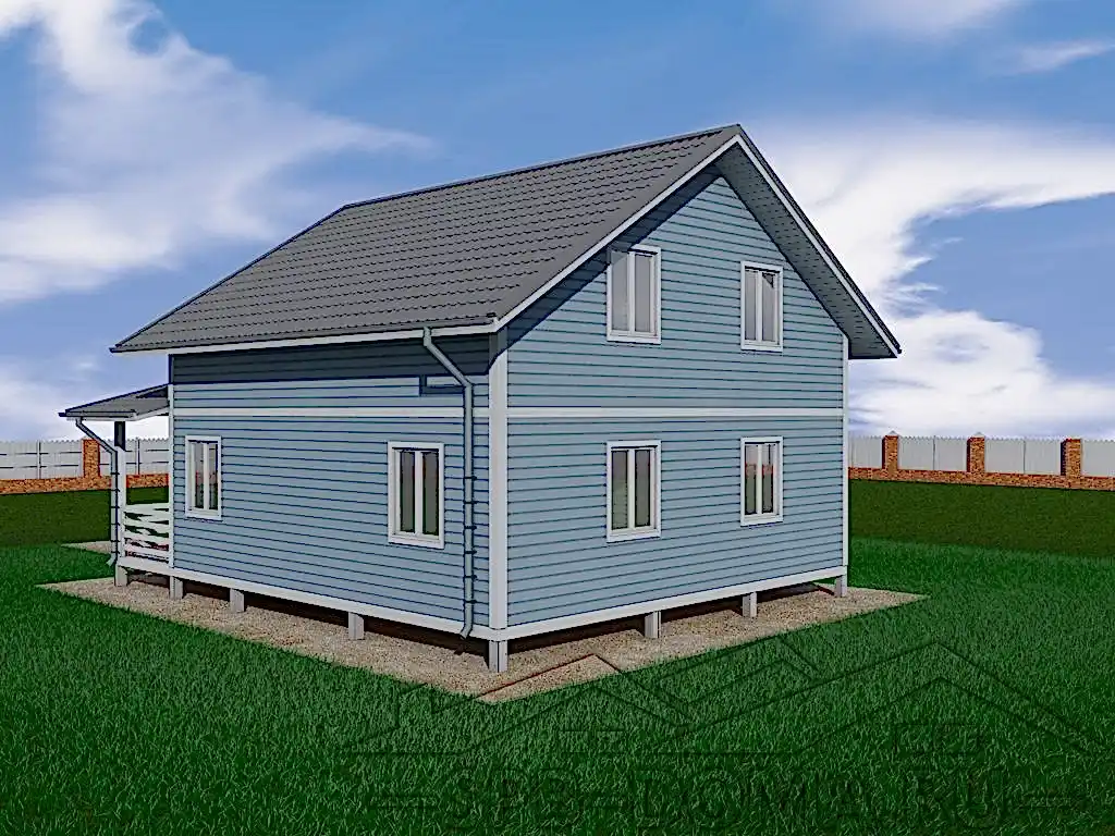 Проект дома из профилированного бруса 8,0 х 8,0 м «Копорье» Проект дома из профилированного бруса 8,0 х 8,0 м «Копорье»