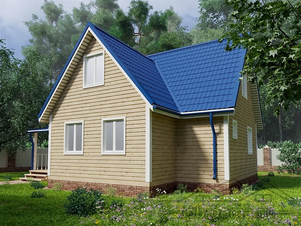 Проект дома из профилированного бруса 8,0 х 11,0 м «Кискелово»