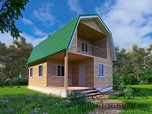 Сруб дома из профилированного бруса 6х9 м «Орехово»