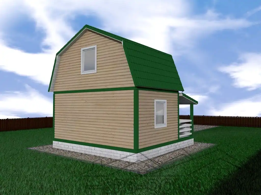 Сруб дома из профилированного бруса 6х6 м «Поляны»