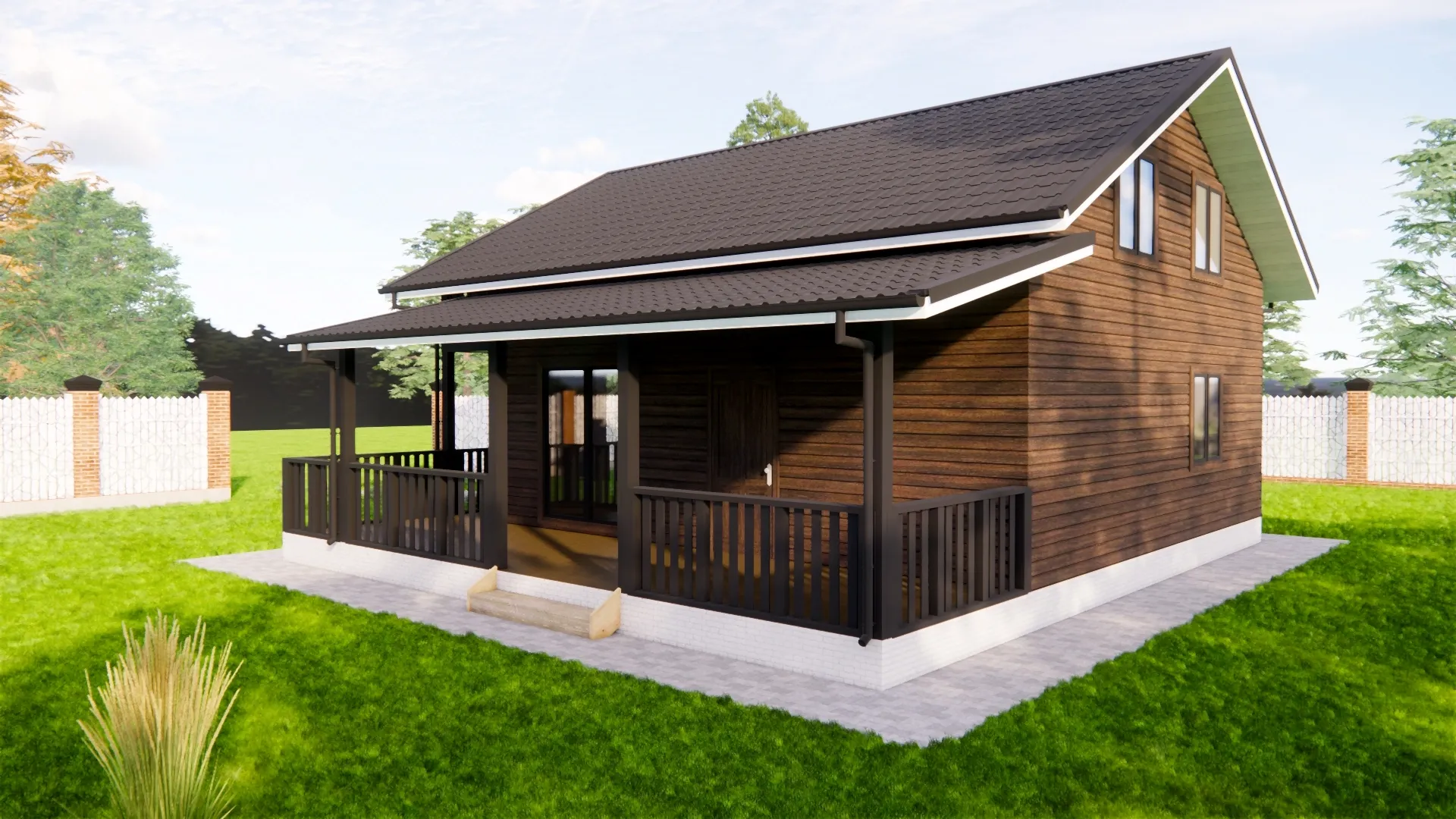 Каркасный дом 8х8 м «Пулково»