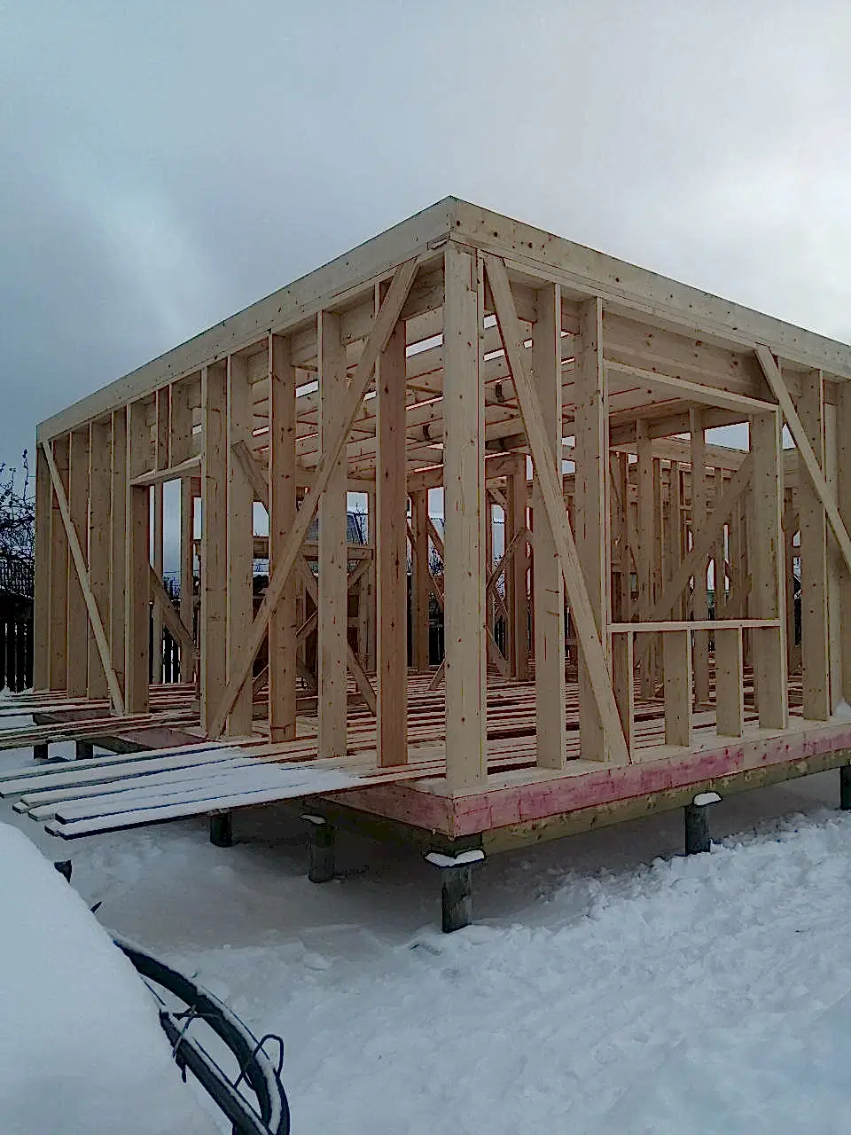 Каркасный дом 8х14 в п. им. Морозова
