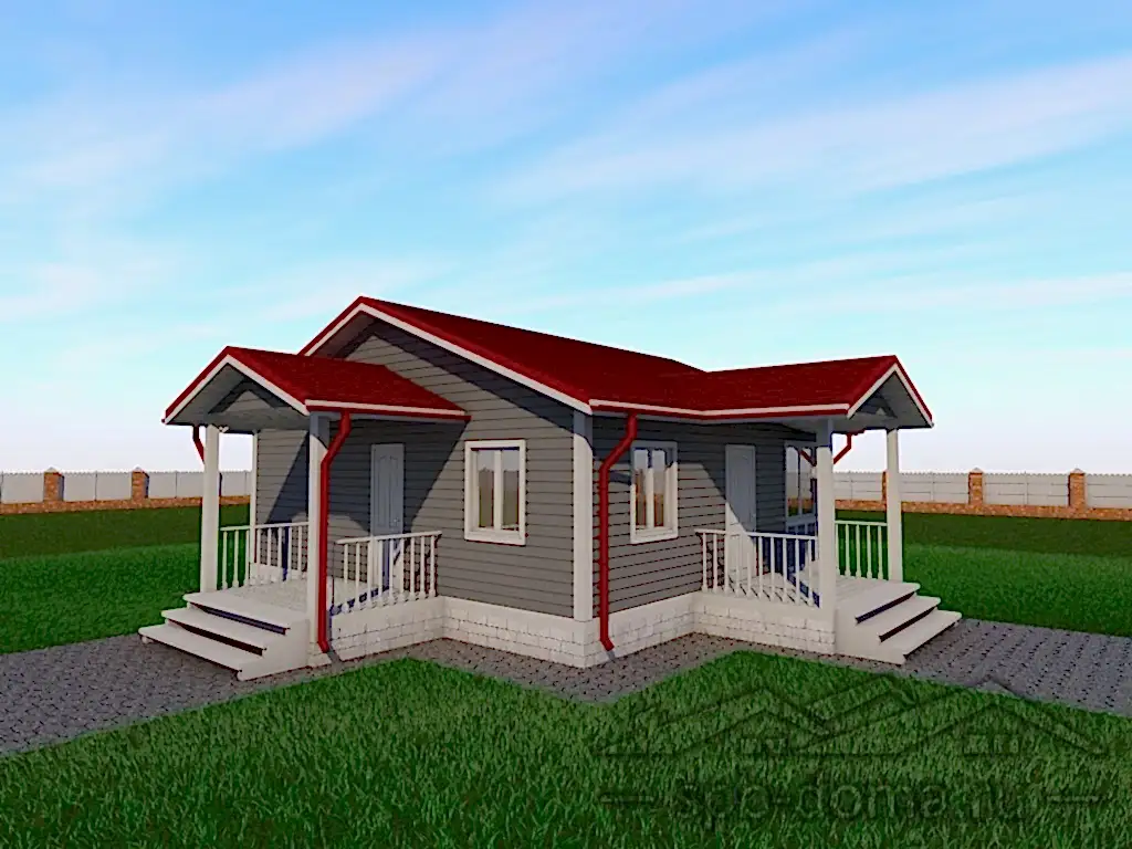 Каркасный дом 8х8 м «Мурино»