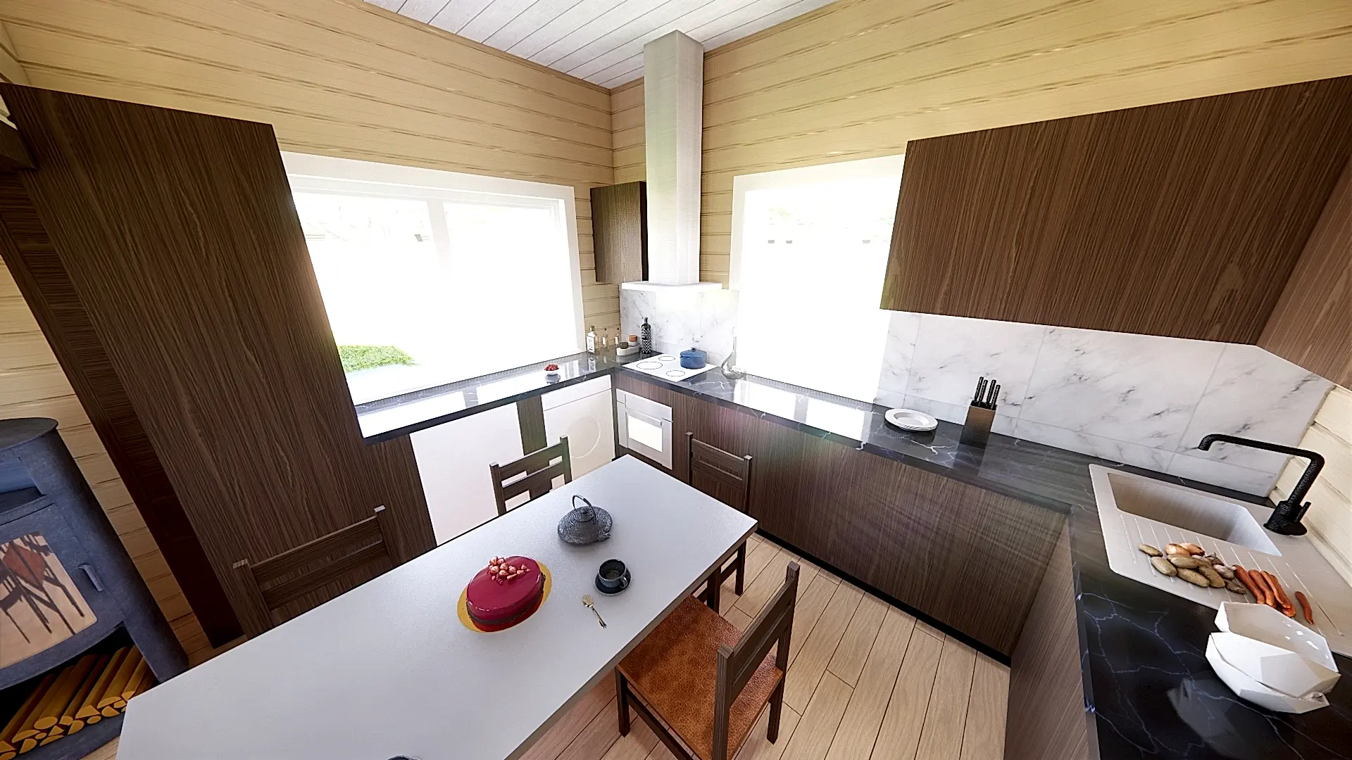 Каркасный дом 7х9 м «Синявино»