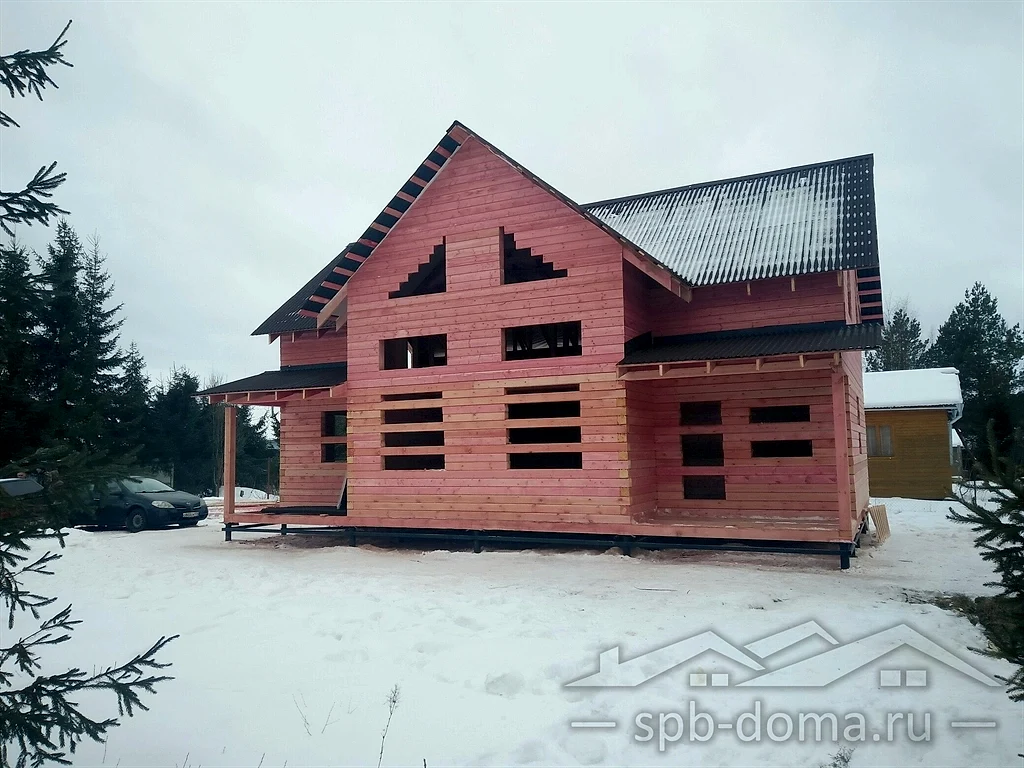 Дом из бруса 7,5х11 в Гарболово