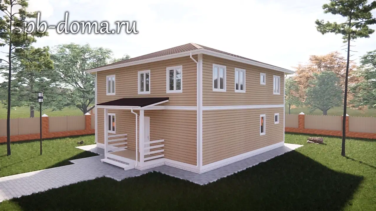 Каркасный дом 10х10 м «Молодежное» Каркасный дом 10х10 м «Молодежное»