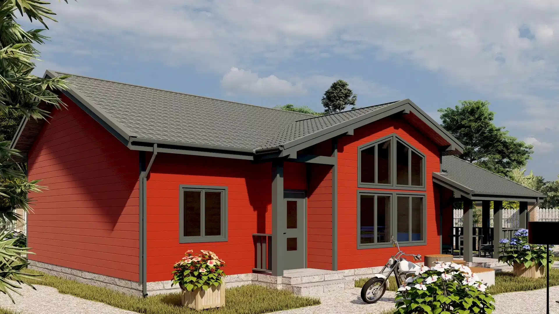 Каркасный дом 8х14 м «Удача»