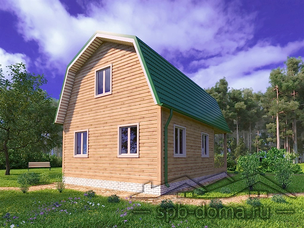 Сруб дома из профилированного бруса 6х9 м «Орехово»