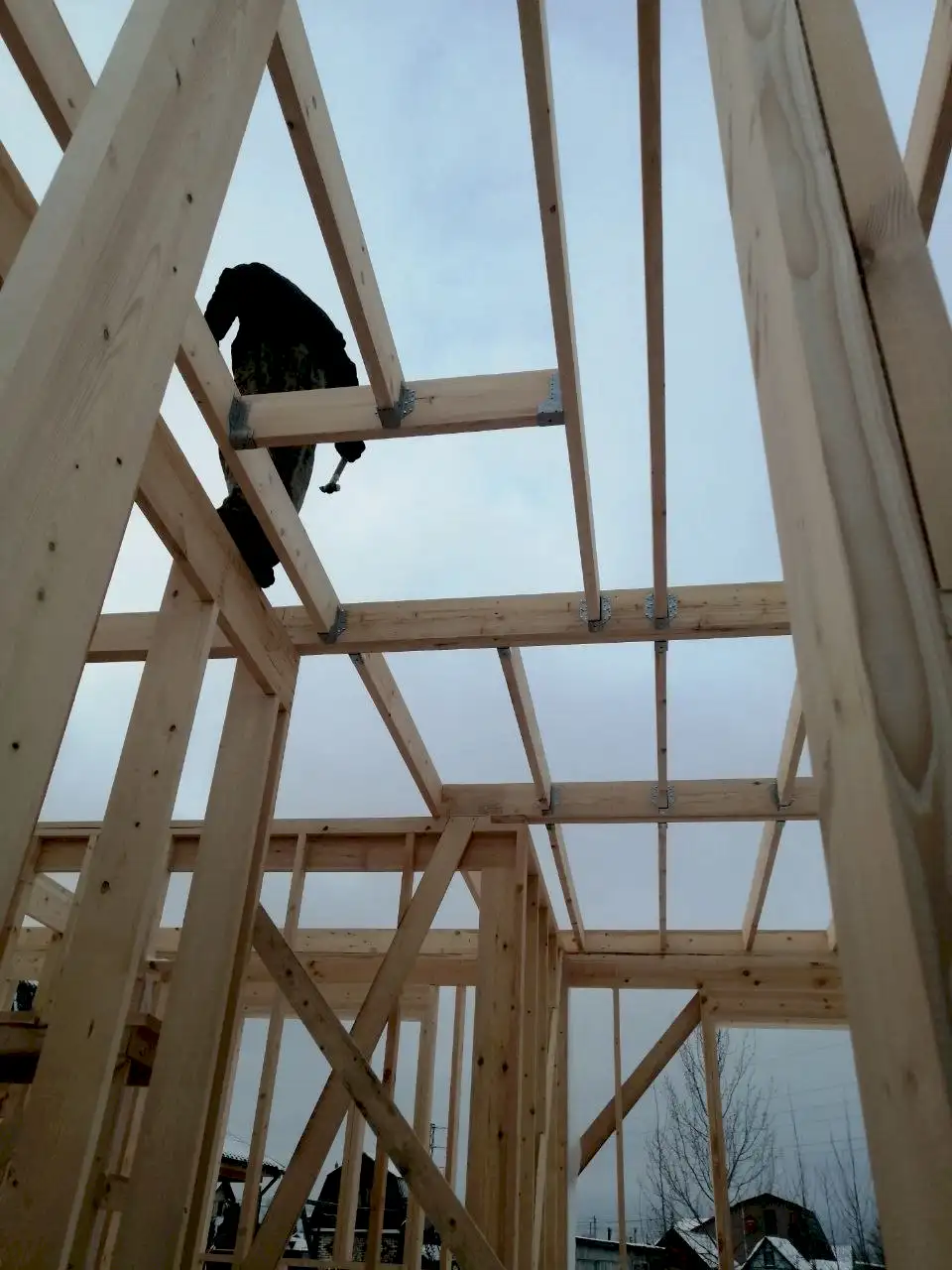 Каркасный дом 8х14 в п. им. Морозова