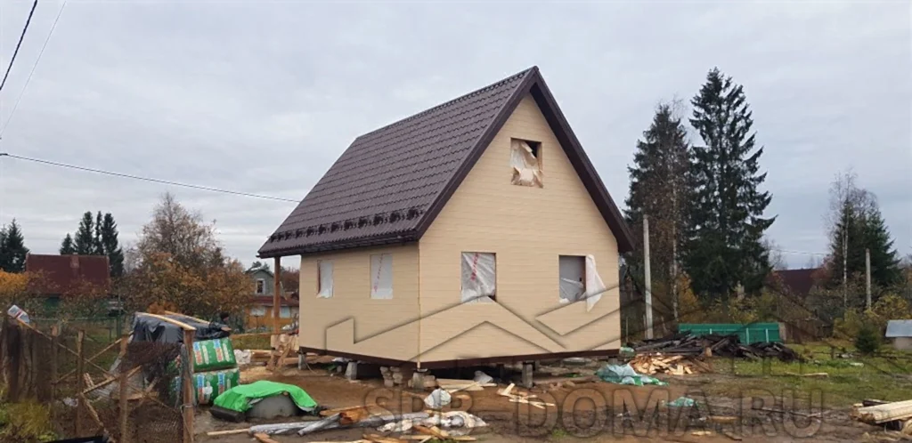 Каркасный дом 8х6 в п. Лесколово