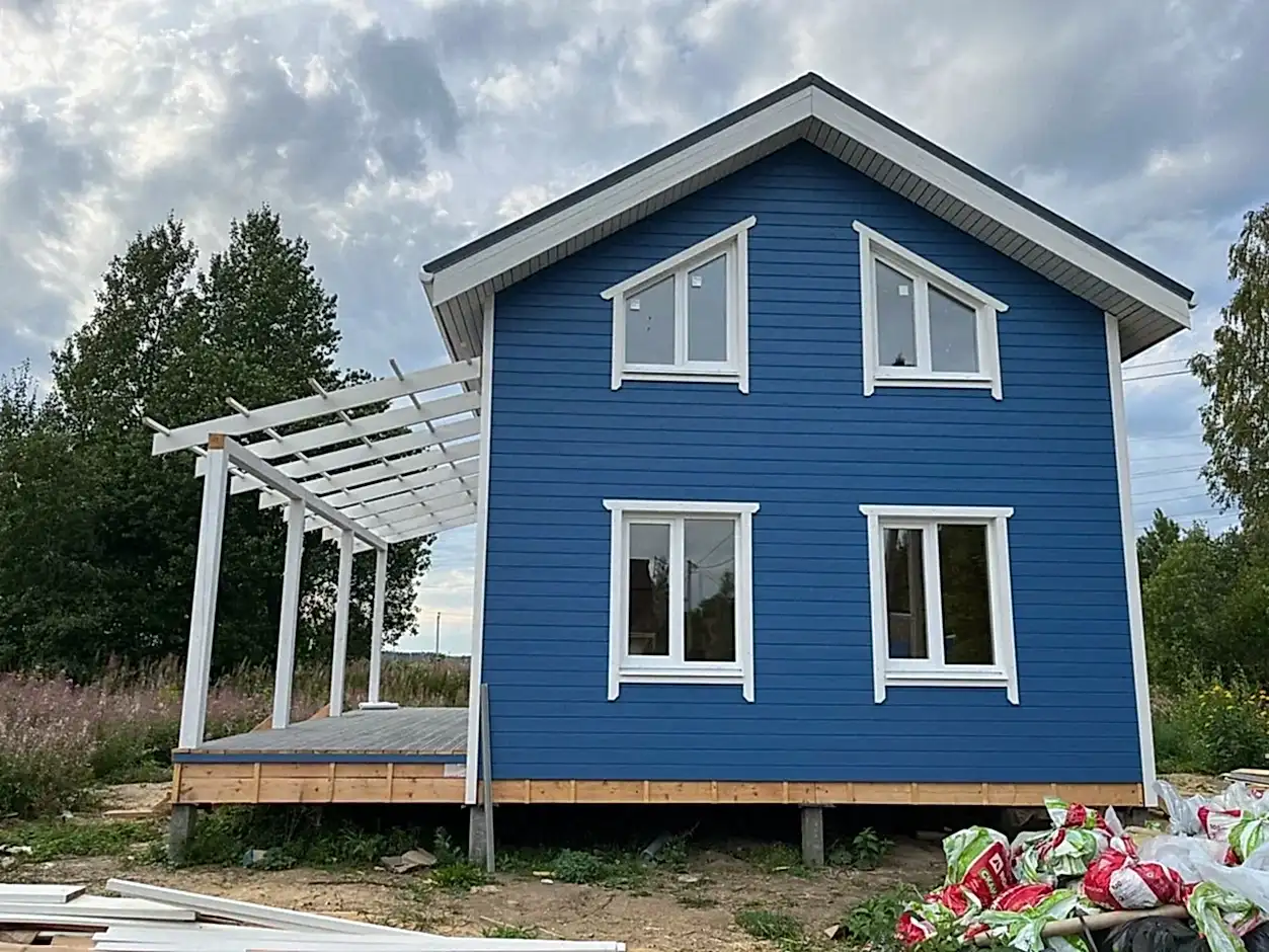 Каркасный дом 8х9 в Тайцы