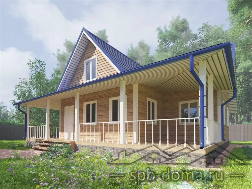 Проект дома из профилированного бруса 10,0 х 12,0 м «Пушное»
