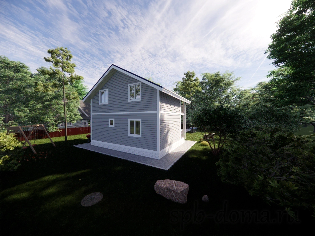 Каркасный дом 6х8 м «Кирилловское» Каркасный дом 6х8 м «Кирилловское»