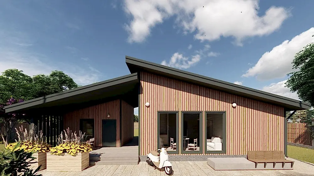 Каркасный дом 7,5х14,5м «Лукаши»