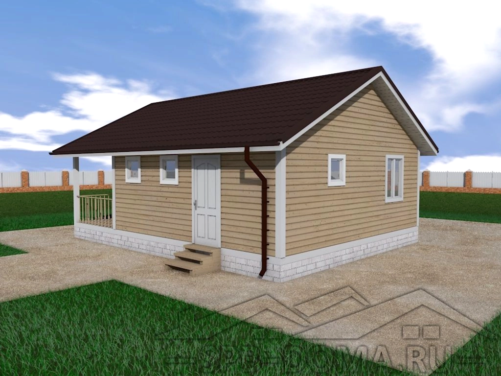 Проект дома из профилированного бруса 7,0 х 9,0 м «Токсово»