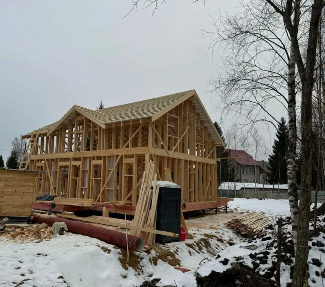 Каркасный дом 10х11,5 в Лехтуси 