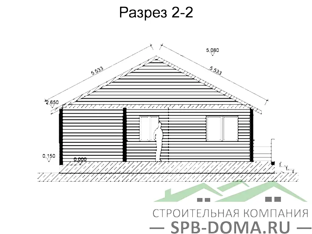Сруб дома из профилированного бруса 9х9 м «Коккорево» Сруб дома из профилированного бруса 9х9 м «Коккорево»
