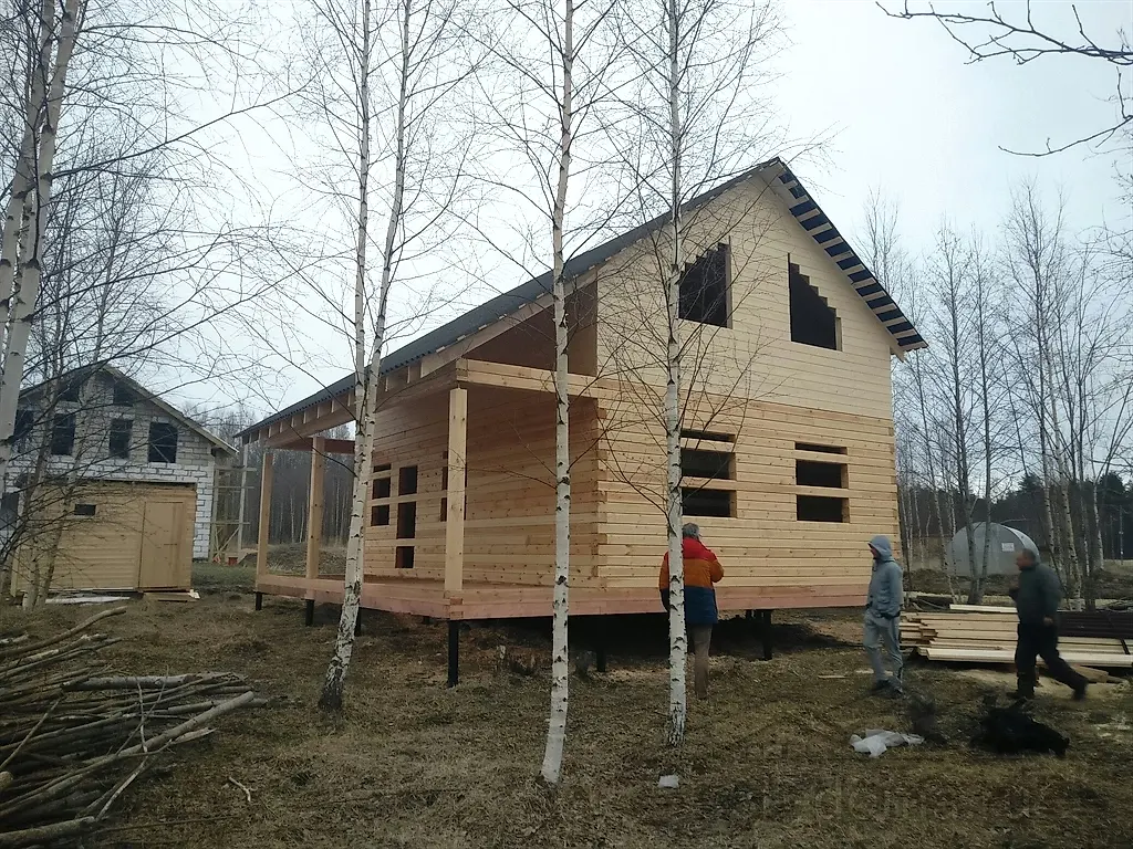 Дом из бруса 8,5х8 в Большой Ижоре