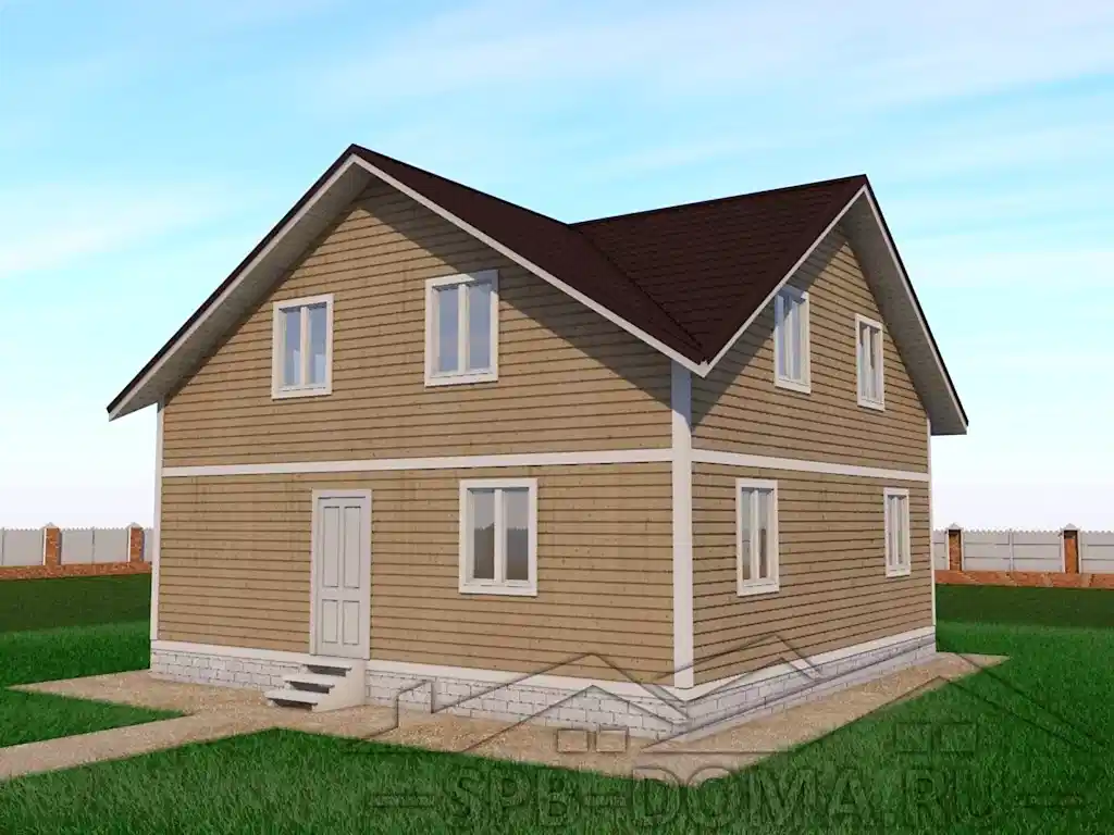 Сруб дома из профилированного бруса 9х9 м «Красное село»