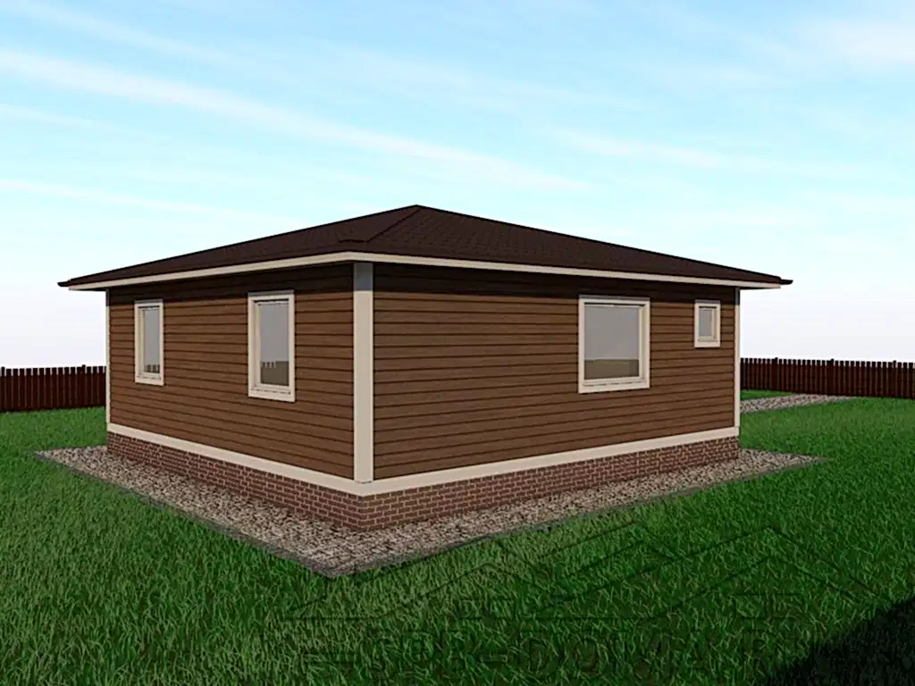 Сруб дома из профилированного бруса 8х8 м «Ульяновка»