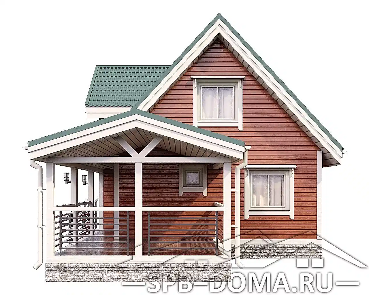 Сруб дома из профилированного бруса 6х9 м «Песочное»