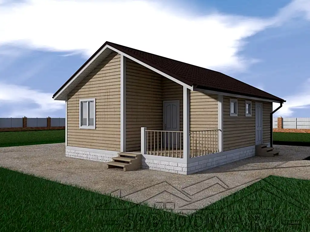 Проект дома из профилированного бруса 7,0 х 9,0 м «Токсово»