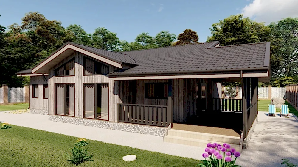 Каркасный дом 9х14 м «Екатериновка»