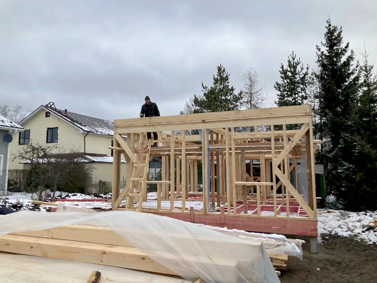 Каркасный дом 8х8,5 в Пушкине