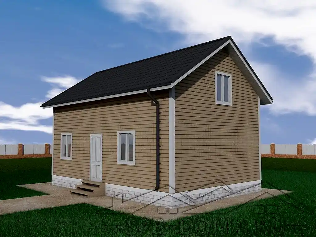 Сруб дома из профилированного бруса 6х9 м «Разметелево»