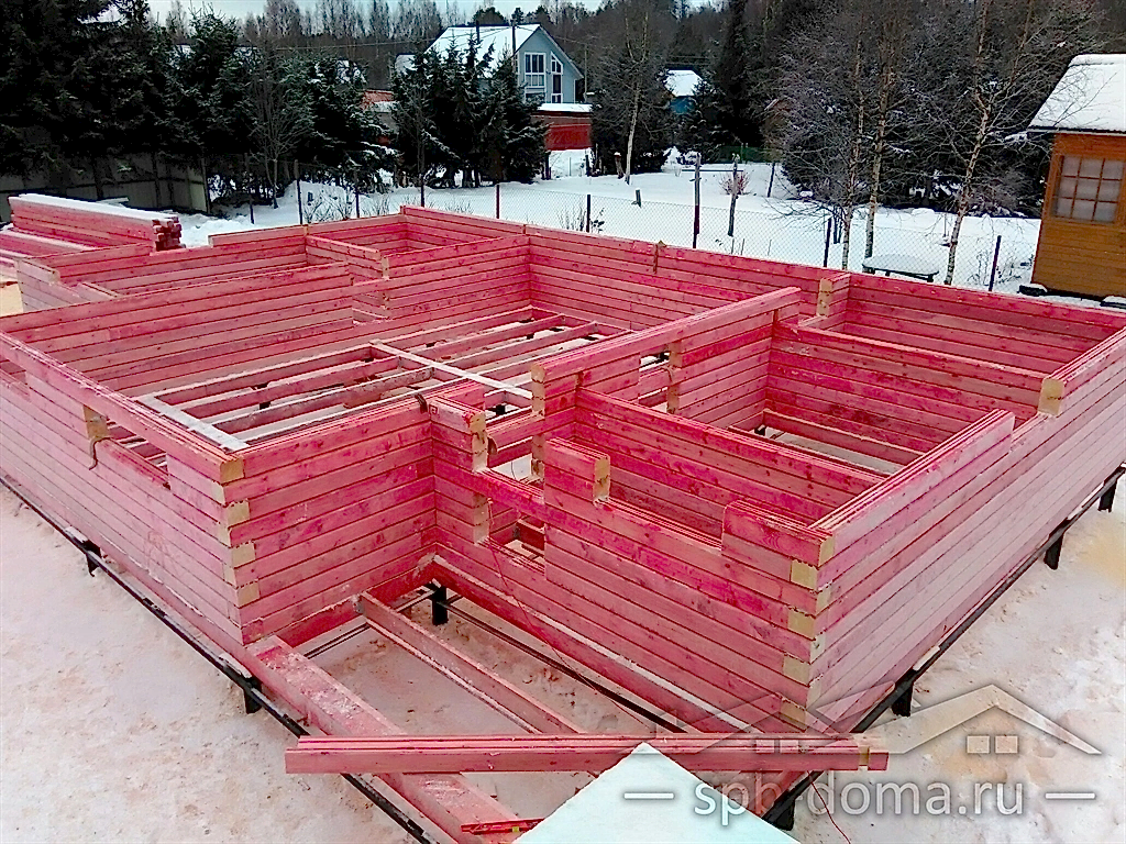 Дом из бруса 7,5х11 в Гарболово