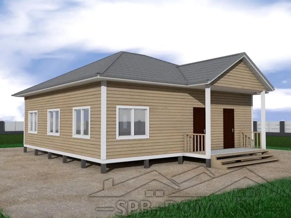 Проект дома из профилированного бруса 10,0 х 10,0 м «Рябово»