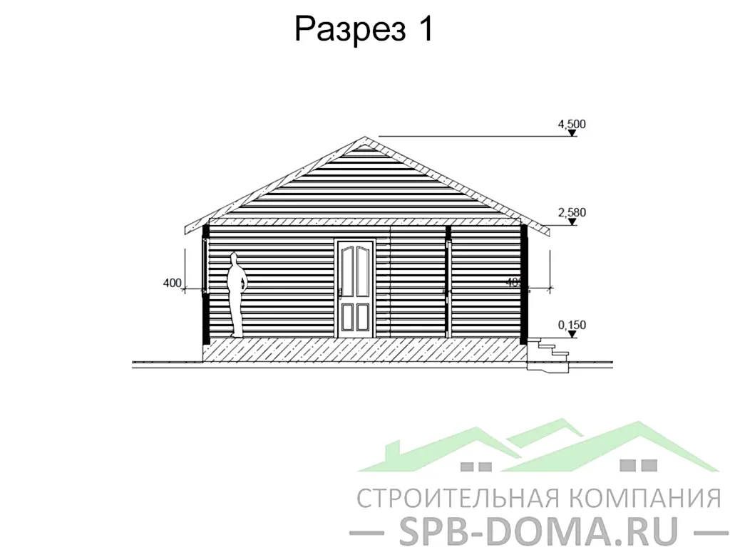 Проект дома из профилированного бруса 7,0 х 9,0 м «Токсово»