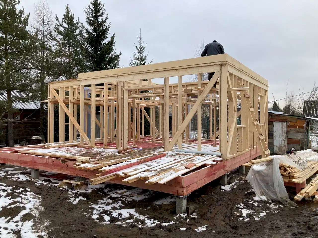 Каркасный дом 8х8,5 в Пушкине