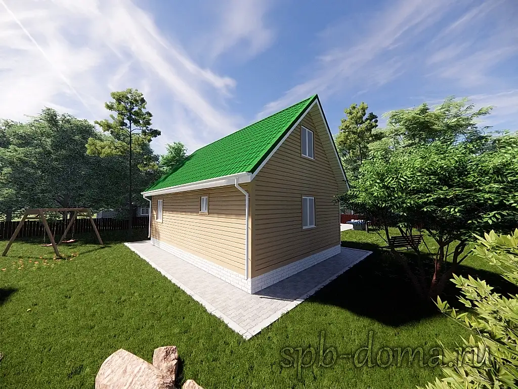 Каркасный дом 6х9 м «Лебяжье» Каркасный дом 6х9 м «Лебяжье»