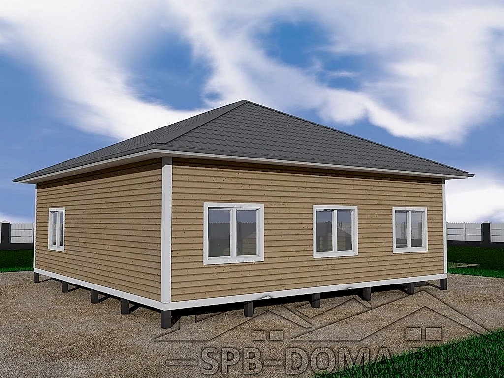 Сруб дома из профилированного бруса 10х10 м «Рябово» Сруб дома из профилированного бруса 10х10 м «Рябово»