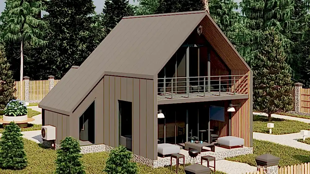 Каркасный дом 6х8 м «Барн-5»