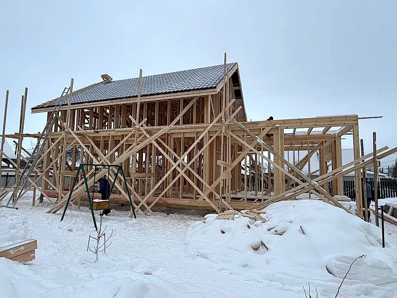 Каркасный дом 8х14 в п. им. Морозова