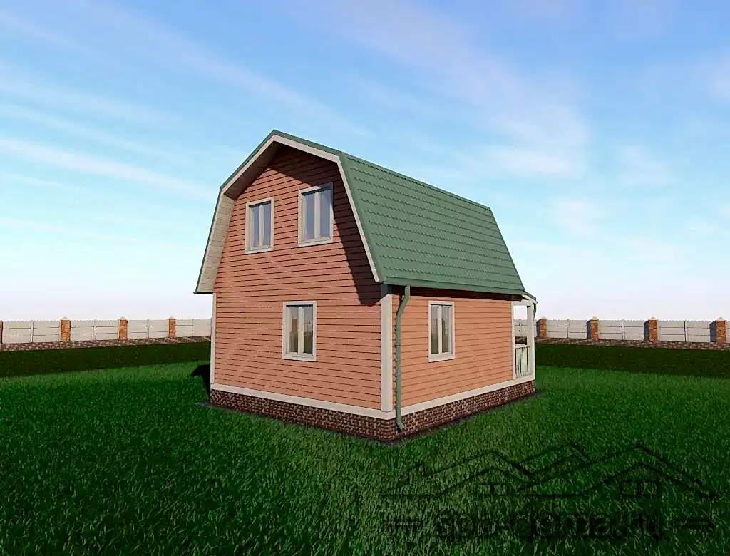 Каркасный дом 6х7,5 м «Приладожский»