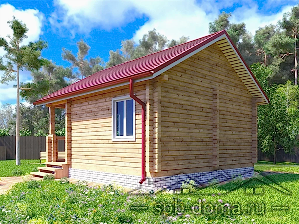Проект бани из профилированного бруса 6х5,5 м «Токсово»