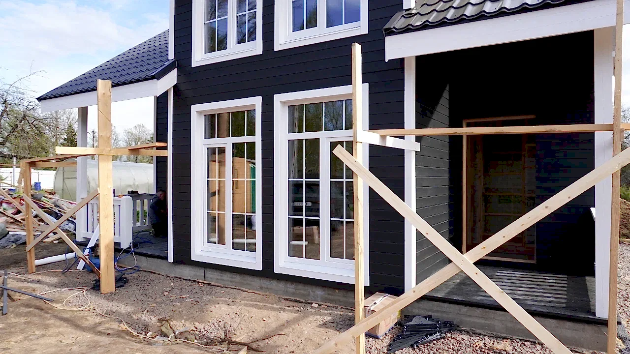 Каркасный дом 8х9 в Лаврики