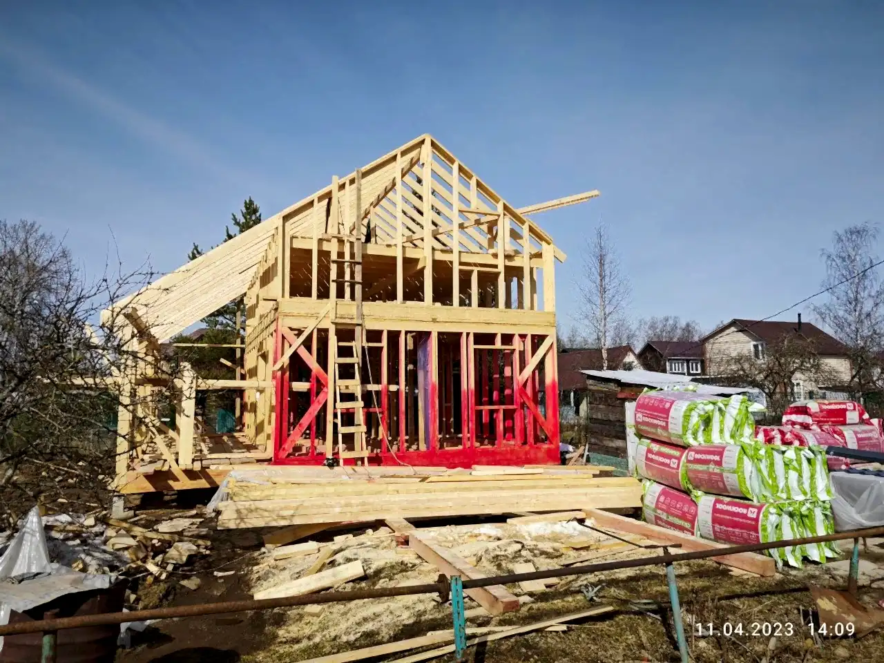 Каркасный дом 8х8,5 в Пушкине