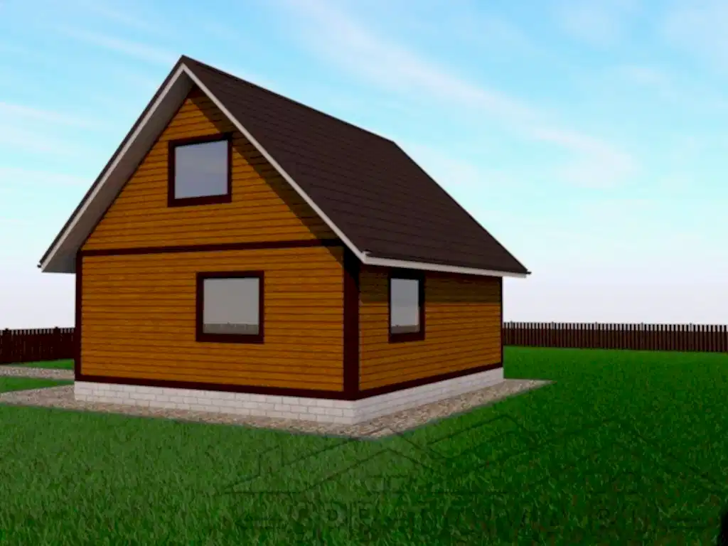 Сруб дома из профилированного бруса 7х8 м «Коробицино»